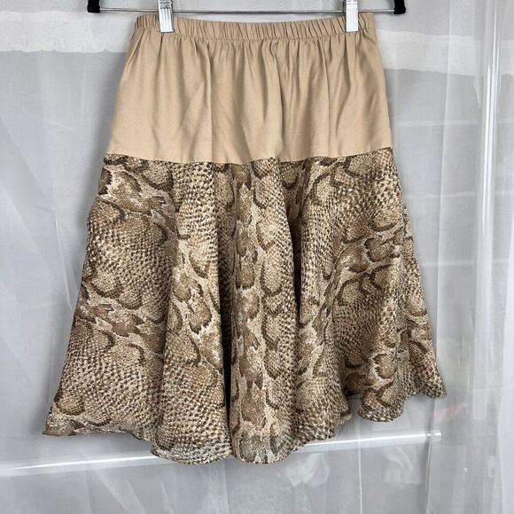 vintage snakeskin flared short skirt sz 10p western cowgirl desert snake layer - Picture 2 of 7